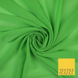 70 COLOURS Plain Dyed Chiffon Fine Soft Georgette Sheer Dress Fabric 57" Wide