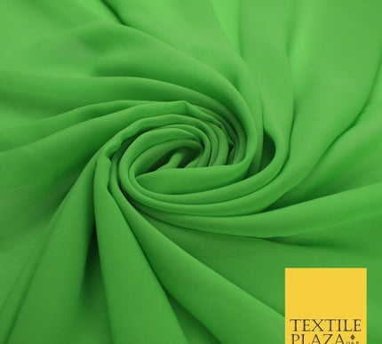 70 COLOURS Plain Dyed Chiffon Fine Soft Georgette Sheer Dress Fabric 57" Wide