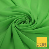 70 COLOURS Plain Dyed Chiffon Fine Soft Georgette Sheer Dress Fabric 57" Wide