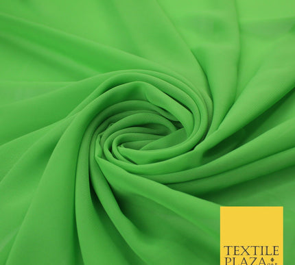 70 COLOURS Plain Dyed Chiffon Fine Soft Georgette Sheer Dress Fabric 57" Wide
