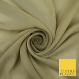70 COLOURS Plain Dyed Chiffon Fine Soft Georgette Sheer Dress Fabric 57" Wide