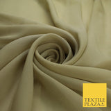 70 COLOURS Plain Dyed Chiffon Fine Soft Georgette Sheer Dress Fabric 57" Wide