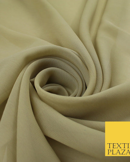 70 COLOURS Plain Dyed Chiffon Fine Soft Georgette Sheer Dress Fabric 57" Wide