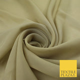70 COLOURS Plain Dyed Chiffon Fine Soft Georgette Sheer Dress Fabric 57" Wide