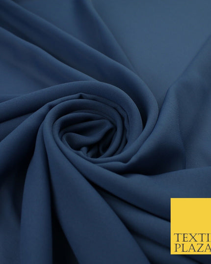 70 COLOURS Plain Dyed Chiffon Fine Soft Georgette Sheer Dress Fabric 57" Wide