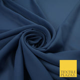 70 COLOURS Plain Dyed Chiffon Fine Soft Georgette Sheer Dress Fabric 57" Wide