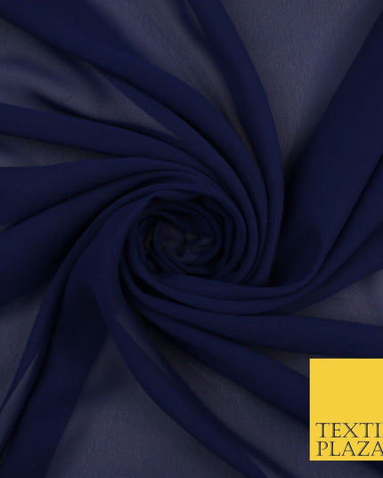 70 COLOURS Plain Dyed Chiffon Fine Soft Georgette Sheer Dress Fabric 57" Wide