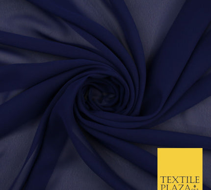70 COLOURS Plain Dyed Chiffon Fine Soft Georgette Sheer Dress Fabric 57" Wide