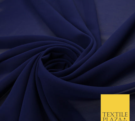 70 COLOURS Plain Dyed Chiffon Fine Soft Georgette Sheer Dress Fabric 57" Wide