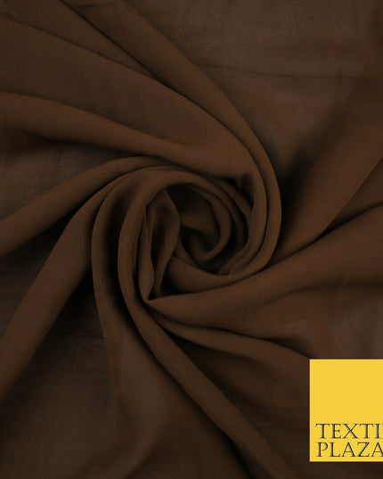 70 COLOURS Plain Dyed Chiffon Fine Soft Georgette Sheer Dress Fabric 57" Wide