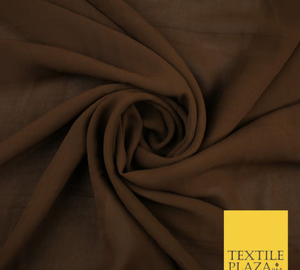 70 COLOURS Plain Dyed Chiffon Fine Soft Georgette Sheer Dress Fabric 57" Wide