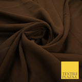 70 COLOURS Plain Dyed Chiffon Fine Soft Georgette Sheer Dress Fabric 57" Wide
