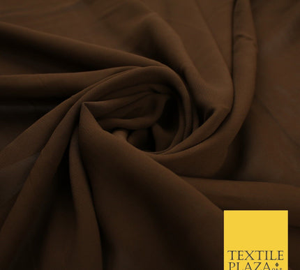 70 COLOURS Plain Dyed Chiffon Fine Soft Georgette Sheer Dress Fabric 57" Wide