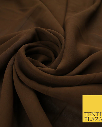 70 COLOURS Plain Dyed Chiffon Fine Soft Georgette Sheer Dress Fabric 57" Wide