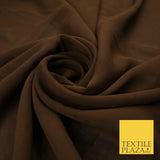 70 COLOURS Plain Dyed Chiffon Fine Soft Georgette Sheer Dress Fabric 57" Wide