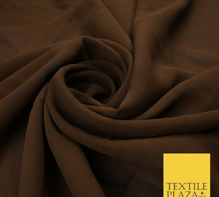 70 COLOURS Plain Dyed Chiffon Fine Soft Georgette Sheer Dress Fabric 57" Wide