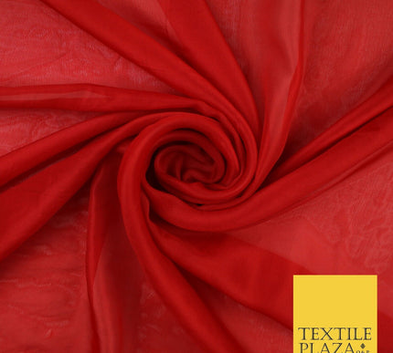 70 COLOURS Plain Dyed Chiffon Fine Soft Georgette Sheer Dress Fabric 57" Wide