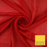 70 COLOURS Plain Dyed Chiffon Fine Soft Georgette Sheer Dress Fabric 57" Wide