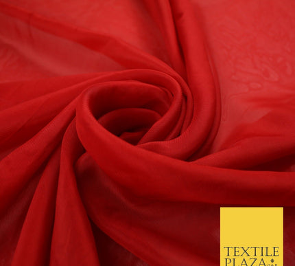 70 COLOURS Plain Dyed Chiffon Fine Soft Georgette Sheer Dress Fabric 57" Wide