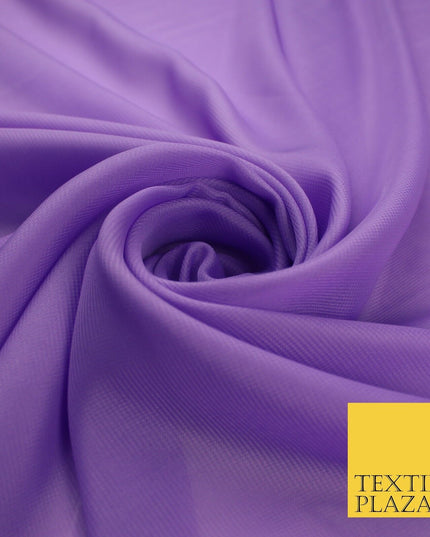 70 COLOURS Plain Dyed Chiffon Fine Soft Georgette Sheer Dress Fabric 57" Wide