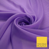 70 COLOURS Plain Dyed Chiffon Fine Soft Georgette Sheer Dress Fabric 57" Wide