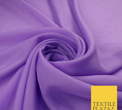 70 COLOURS Plain Dyed Chiffon Fine Soft Georgette Sheer Dress Fabric 57" Wide
