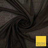 70 COLOURS Plain Dyed Chiffon Fine Soft Georgette Sheer Dress Fabric 57" Wide