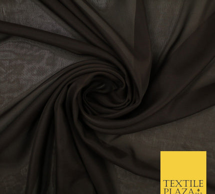 70 COLOURS Plain Dyed Chiffon Fine Soft Georgette Sheer Dress Fabric 57" Wide
