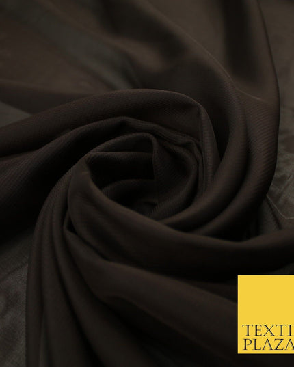 70 COLOURS Plain Dyed Chiffon Fine Soft Georgette Sheer Dress Fabric 57" Wide