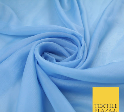70 COLOURS Plain Dyed Chiffon Fine Soft Georgette Sheer Dress Fabric 57" Wide