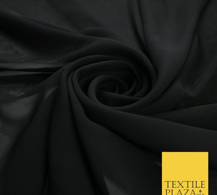 70 COLOURS Plain Dyed Chiffon Fine Soft Georgette Sheer Dress Fabric 57" Wide