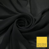 70 COLOURS Plain Dyed Chiffon Fine Soft Georgette Sheer Dress Fabric 57" Wide