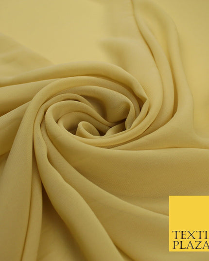 70 COLOURS Plain Dyed Chiffon Fine Soft Georgette Sheer Dress Fabric 57" Wide