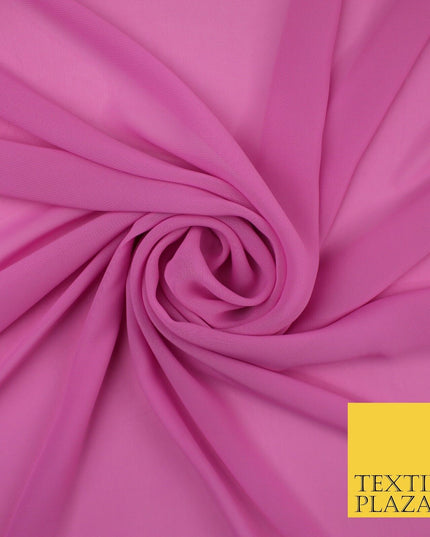 70 COLOURS Plain Dyed Chiffon Fine Soft Georgette Sheer Dress Fabric 57" Wide