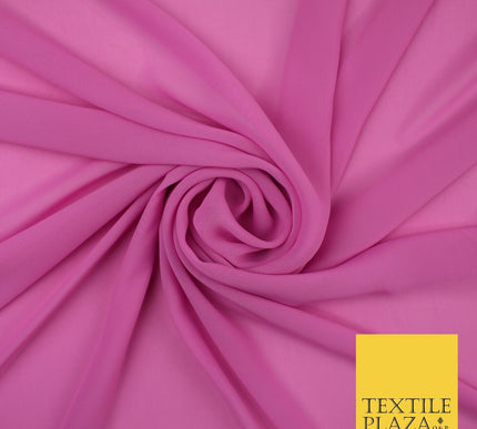 70 COLOURS Plain Dyed Chiffon Fine Soft Georgette Sheer Dress Fabric 57" Wide
