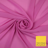 70 COLOURS Plain Dyed Chiffon Fine Soft Georgette Sheer Dress Fabric 57" Wide