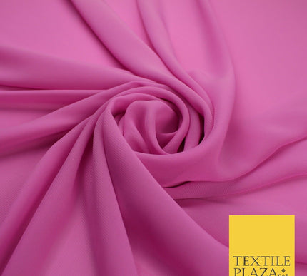 70 COLOURS Plain Dyed Chiffon Fine Soft Georgette Sheer Dress Fabric 57" Wide