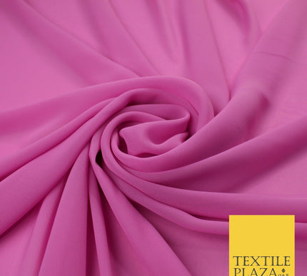 70 COLOURS Plain Dyed Chiffon Fine Soft Georgette Sheer Dress Fabric 57" Wide