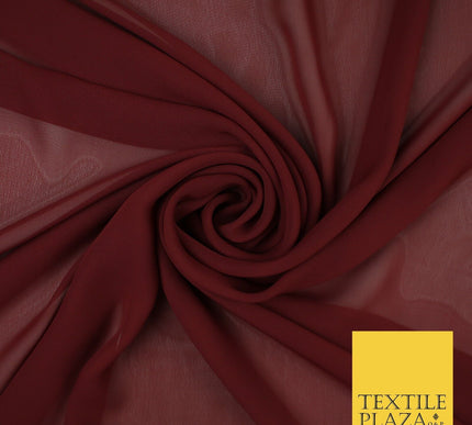 70 COLOURS Plain Dyed Chiffon Fine Soft Georgette Sheer Dress Fabric 57" Wide