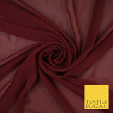 70 COLOURS Plain Dyed Chiffon Fine Soft Georgette Sheer Dress Fabric 57" Wide