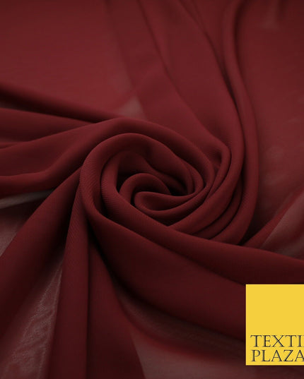 70 COLOURS Plain Dyed Chiffon Fine Soft Georgette Sheer Dress Fabric 57" Wide