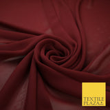 70 COLOURS Plain Dyed Chiffon Fine Soft Georgette Sheer Dress Fabric 57" Wide