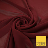 70 COLOURS Plain Dyed Chiffon Fine Soft Georgette Sheer Dress Fabric 57" Wide