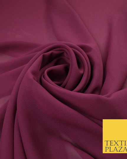 70 COLOURS Plain Dyed Chiffon Fine Soft Georgette Sheer Dress Fabric 57" Wide