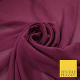 70 COLOURS Plain Dyed Chiffon Fine Soft Georgette Sheer Dress Fabric 57" Wide