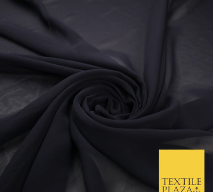 70 COLOURS Plain Dyed Chiffon Fine Soft Georgette Sheer Dress Fabric 57" Wide