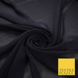 70 COLOURS Plain Dyed Chiffon Fine Soft Georgette Sheer Dress Fabric 57" Wide