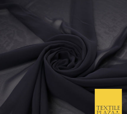 70 COLOURS Plain Dyed Chiffon Fine Soft Georgette Sheer Dress Fabric 57" Wide