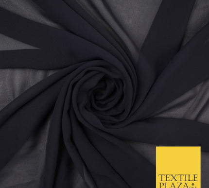 70 COLOURS Plain Dyed Chiffon Fine Soft Georgette Sheer Dress Fabric 57" Wide