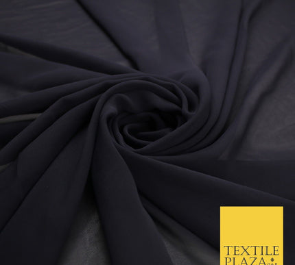 70 COLOURS Plain Dyed Chiffon Fine Soft Georgette Sheer Dress Fabric 57" Wide